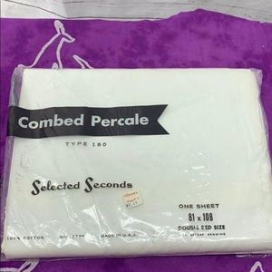 Selected Seconds Double Bed Flat Sheet TYPE 180 Combed percale 81x108‎